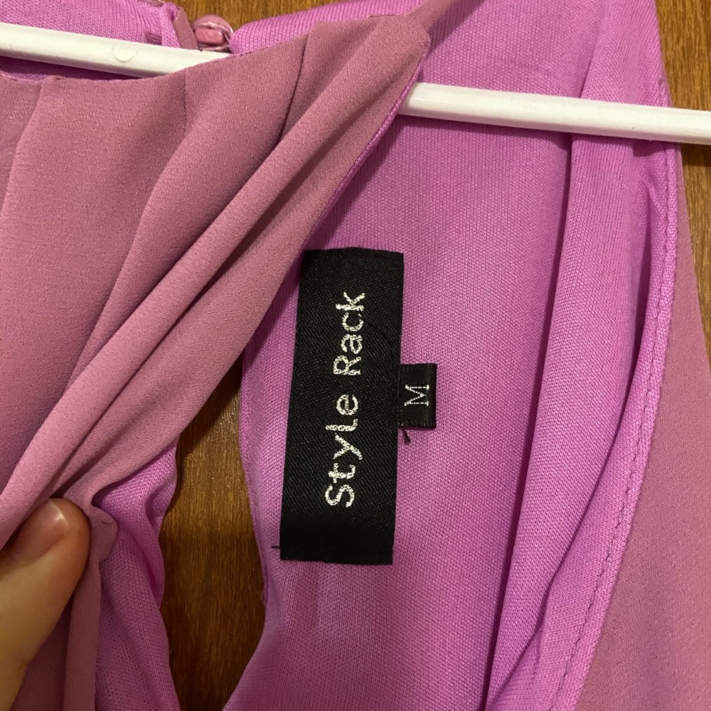 Hot pink strapless dress